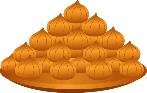 Stacked orange ridged desserts on platter, transparent background