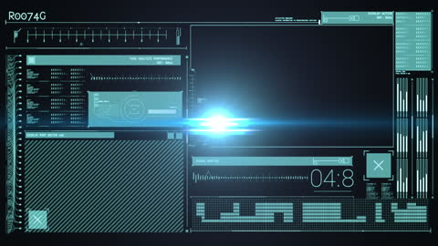 Futuristic Data Interface Background with Digital Elements