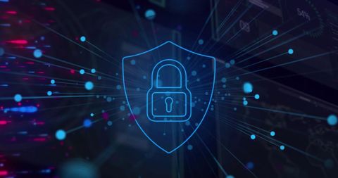 Futuristic Digital Padlock Symbolizing Cybersecurity and Data Protection - Download Free Stock Images Pikwizard.com