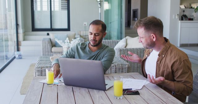 Casual Working From Home Discussion Over Breakfast - Download Free Stock Images Pikwizard.com