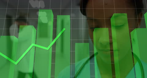 Businesswoman Engaging with Data Analytics Display