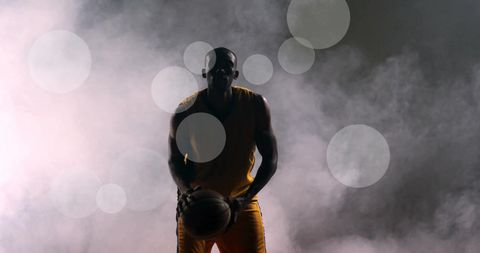 Silhouette of Basketball Player in Action with Dramatic Lighting - Download Free Stock Images Pikwizard.com