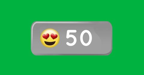 Social media notification icon with heart eyes emoji