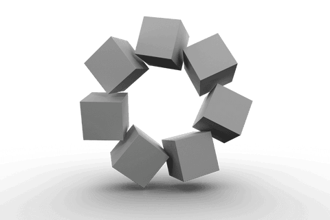spinning grey cubes on transparent background vector illustration - Download Free Stock Videos Pikwizard.com