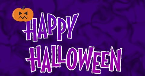 Vibrant Happy Halloween with Jack-o'-Lantern Graphic - Download Free Stock Images Pikwizard.com