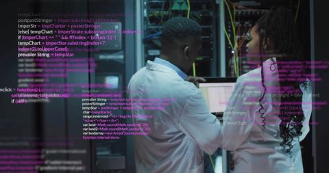 Technicians Managing Data Center Network Systems