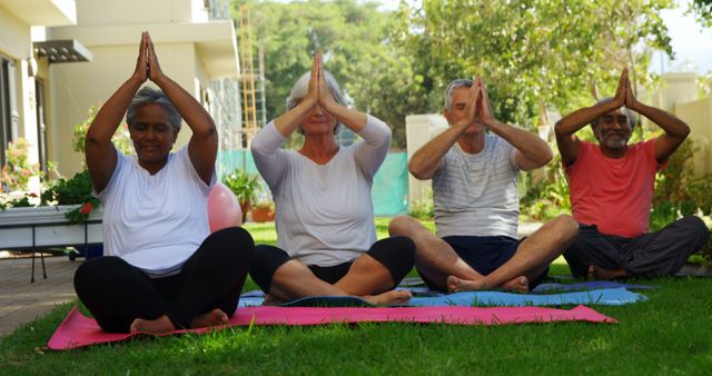 Seniors Practicing Yoga Outdoors Promoting Wellness and Health - Download Free Stock Images Pikwizard.com