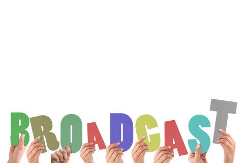 Hands Holding Colorful Transparent Letters Forming 'Broadcast' - Download Free Stock Videos Pikwizard.com