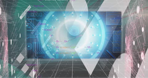 Futuristic Data Processing Interface Conceptual Animation