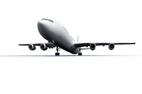 transparent forward facing airplane illustration on blank background - Download Free Stock Videos Pikwizard.com