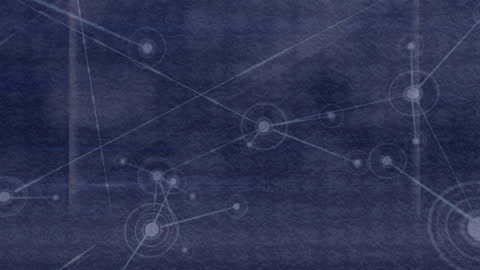 Abstract Network Connections Overlaid on Construction Site Blueprint