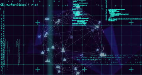 Digital Globe with Network Connections in Virtual Space