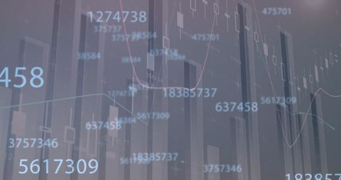 Digital Data Interface with Flowing Economic Graph - Download Free Stock Images Pikwizard.com