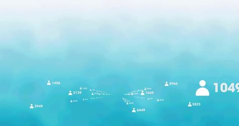 Profile Icons with Numeric Data on Gradient Blue Background - Download Free Stock Images Pikwizard.com