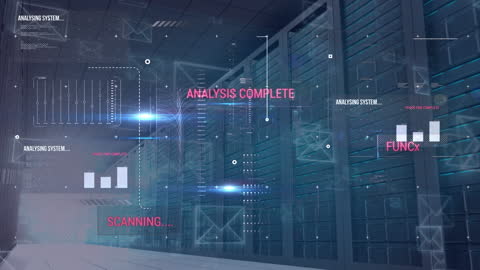 Data Processing and Analysis in Futuristic Server Room