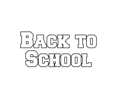 Back to school text on transparent background vector