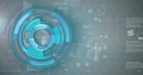 Futuristic Digital Interface with Scanning Technologies