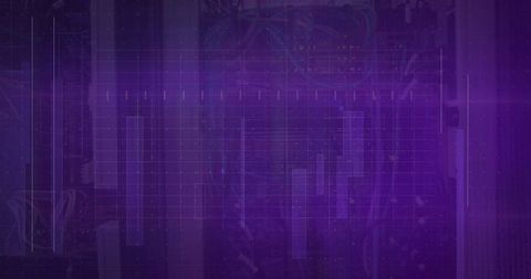 High-Tech Server Room with Data Analytics Overlay