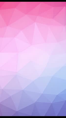Vertical polygonal gradient transitioning from pink to blue animated background for screens