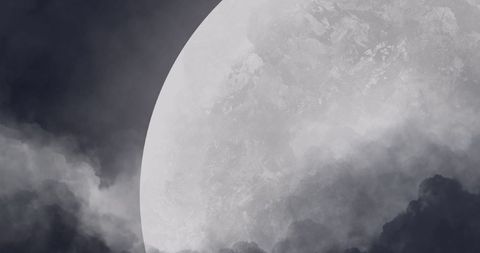 Santa Claus Silhouette Sleigh Against Full Moon Christmas Scene - Download Free Stock Images Pikwizard.com