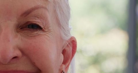 Elegant Senior Woman Radiating Natural Beauty and Serenity