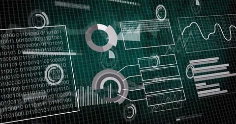 Digital Financial Data Processing with Binary Code - Download Free Stock Images Pikwizard.com