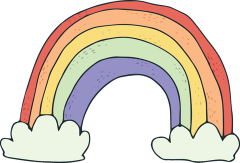 Colorful Rainbow with Clouds on Transparent Background Vector - Download Free Stock Videos Pikwizard.com