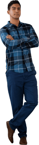 Confident Young Man Standing with Arms Folded on Transparent Background - Download Free Stock Videos Pikwizard.com