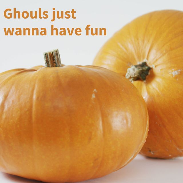 Halloween Pumpkins with Fun Text on White Background - Download Free Stock Templates Pikwizard.com