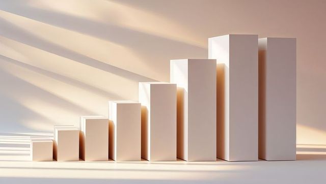 Minimalist Ascending Pedestals in Cream Studio