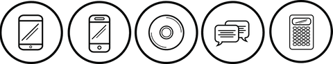 Digital Media Icons in Circles on Transparent Background - Download Free Stock Videos Pikwizard.com