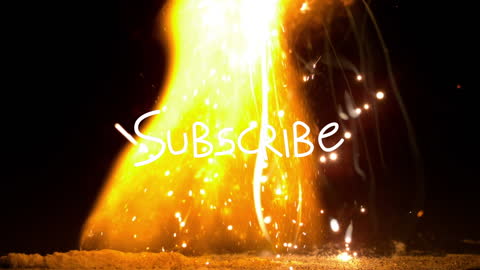 Animated Subscribe Overlay with Sparkling Fire Effect