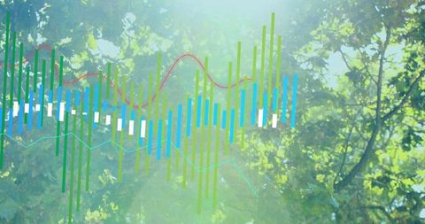 Nature-inspired data visualization with trees overlay