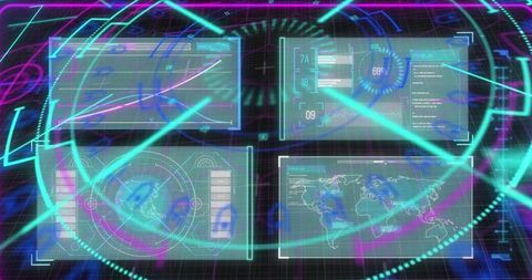 Advanced Digital Interface with Data Visualizations and AR Elements - Download Free Stock Images Pikwizard.com