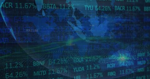Digital Stock Market Hologram with Global Financial Indicators - Download Free Stock Images Pikwizard.com