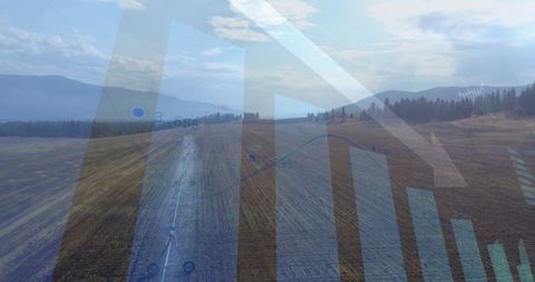 Innovative Agriculture Analytics Overlaid on Farmland Landscape