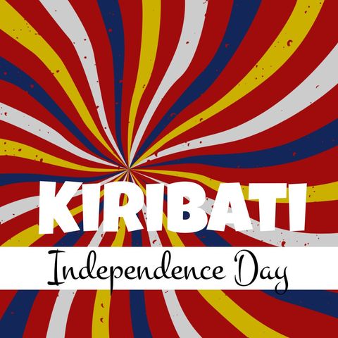 Colorful kiribati independence day celebration graphic design