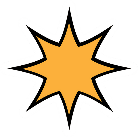 vibrant eight-pointed starburst on transparent background - Download Free Stock Videos Pikwizard.com