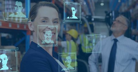 Facial recognition technology in warehouse business environment