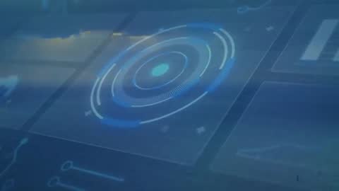 Futuristic Digital Dashboard Interface Animation
