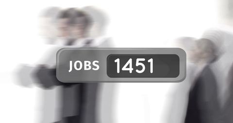 Job Count Displayed with Busy Office Background - Download Free Stock Images Pikwizard.com