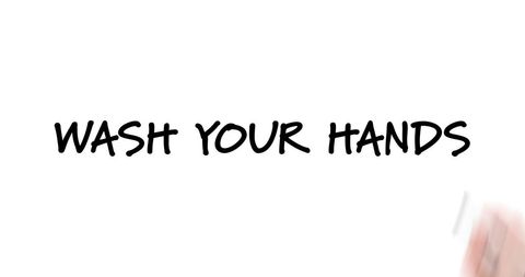Wash Your Hands Reminder on White Background - Download Free Stock Images Pikwizard.com