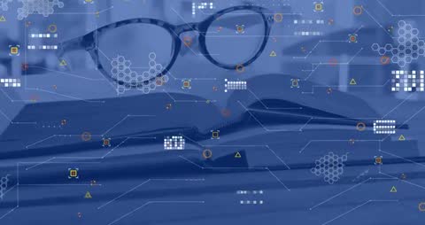 Digital Visualization with Book and Glasses Frame