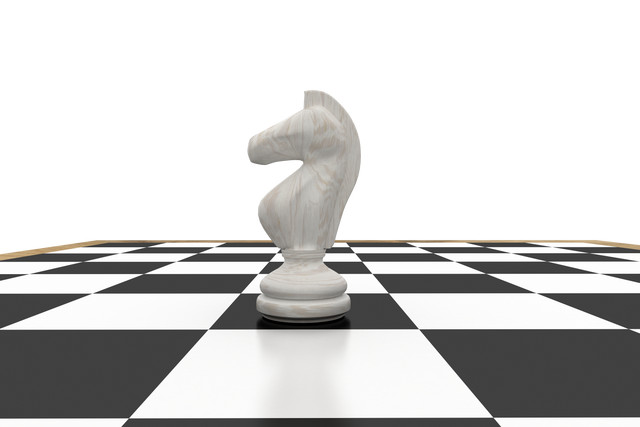 White Knight on Chess Board, Transparent Background - Download Free Stock Videos Pikwizard.com