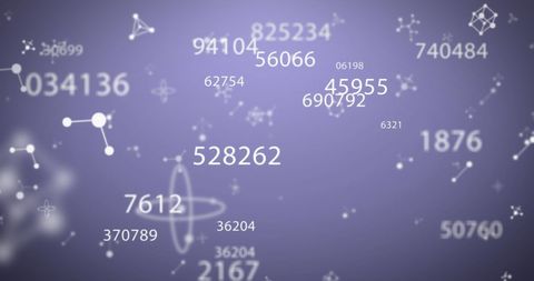 Floating Data and Network Interface on Purple Background - Download Free Stock Images Pikwizard.com
