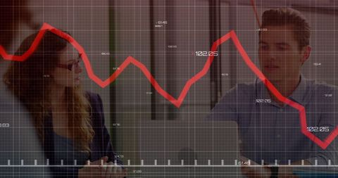 Colleagues Analyzing Data Trends in Modern Office Environment - Download Free Stock Images Pikwizard.com