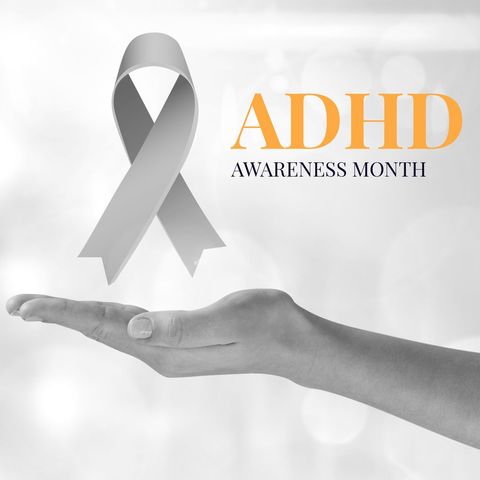 Hand Holding ADHD Awareness Ribbon for Healthcare Support - Download Free Stock Templates Pikwizard.com