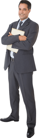 transparent businessman smiling holding documents - Download Free Stock Videos Pikwizard.com