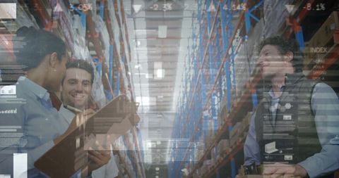 Warehouse Team Celebrating Success with Financial Growth - Download Free Stock Images Pikwizard.com