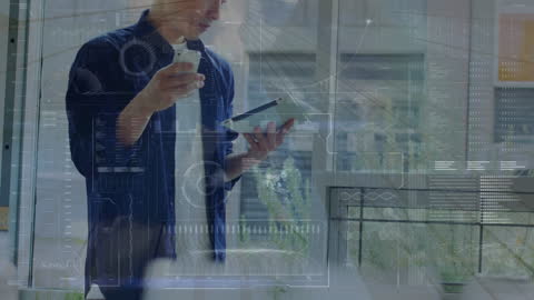 Businessman Innovating with Digital Technology Interface